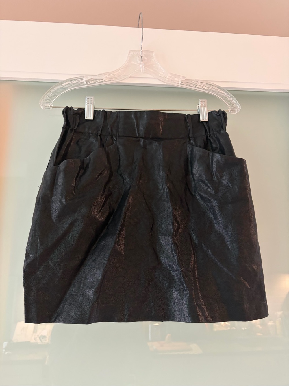 Zara Black Mini Skirt with Front Pockets